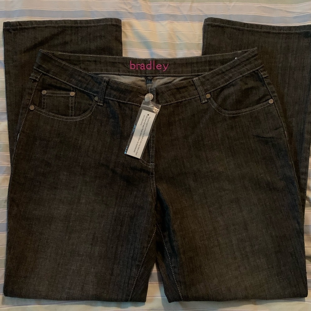Bradley by Bradley Bayou Black Wash Jeans With Rhinestones Details. Size 18W